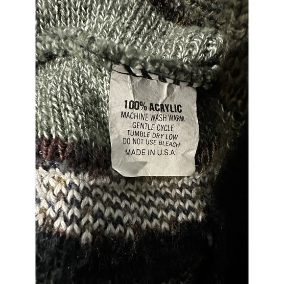 Bachrach Knit 3D Textured Sweater Cosby Biggie Style Earth Tones Mens Size Large - Picture 5 of 16